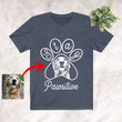 Stay Pawsitive Sketch Dog Print T-Shirt Dog Lover Pet Owner Shirt