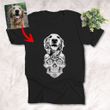 Sugar Skull Dog Sketch T-Shirt Gift For Halloween, Spooky Dog Lover
