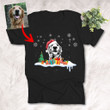 Christmas Sketch Pet Portrait T-shirt Xmas Gift For Dog Mom, Dog Dad, Pet Parents
