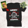 Merry Woofmas Pet Portrait Christmas Dog Lover Xmas T-Shirt