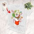 Christmas Sock Funny Dog Portrait T-Shirt Xmas Gift For Dog Owners