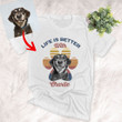 Life Is Better With A Pet Colorful Paw Unisex T-shirt Gift For Dog Lovers Pet Owners