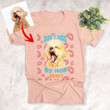 Custom Dog Parent T-shirt, Colorful Pet Portrait Unisex T-shirt for Dog Dad, Dog Mom, Dog Parent