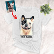 Personalized Graphic Custom Dog Photo Unisex T-Shirt For Dog Dad In Father's Day