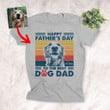Happy Father's Day to the Best Dog Dad Sketch Custom T-Shirt