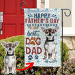 Happy Father's Day To The Best Dog Dad Custom Garden Flag For Dog Lover