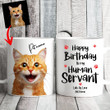 Happy Birthday To My Human Funny Custom Birthday Mug For Cat Lovers