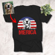 Merica Custom Sketch T-shirt For Dog Lovers 4th Of July T-shirt