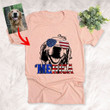 Personalized 4th Of July Merica American Flag Sunglasses T-Shirt For Dog Lovers