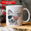 Custom Your Dog Photo and Name 4th July Mug For Dog Parents