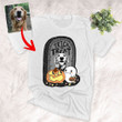 Personalized Halloween Trick Or Treat Dog T-shirt For Dog Dad, Dog Mom Halloween Gift