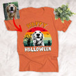 Happy Halloween Customized Sketch Portrait T-shirt For Dog Mom Dog Dad