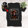 Custom Funny Trick Or Treat Halloween T-shirt For Dog Dad, Dog Mom Halloween Gift