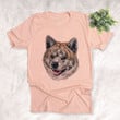 Akita Water Color Style Dog Lover Unisex T-shirt