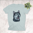 Husky Water Color Style Dog Lover Unisex T-shirt