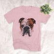English Bulldog Water Color Style Dog Lover Unisex T-shirt
