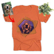 Customized Dog Portrait Halloween Unisex T-shirt, Dog Dad, Dog Mom Halloween Gift