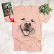 Personalized Pencil Sketch Dog Unisex T-shirt Dog Mom Dog Dad Gift