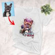 Custom Dog Watercolor Unisex T-shirt Dog Mom Dog Dad Gift