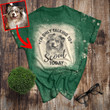 Custom Dog Photo With Funny Quotes Bleached Unisex T-shirt