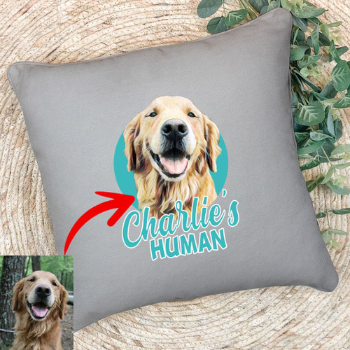 Customized Pet Colourful Painting - Human Marvelous Pillow Case For Pet Owners, Dog Lovers