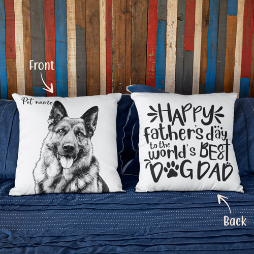 Personalized Happy Father's Day Photo Funny Pillow Case