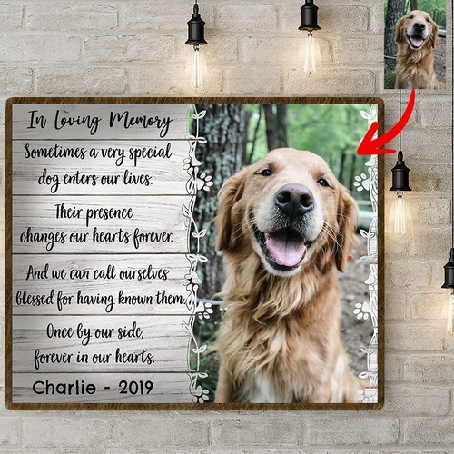 Custom Memorial Horizontal Poster In Loving Memory Gift for Dog Owners