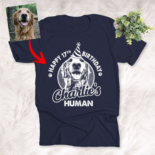 Custom Happy Birthday Unisex T-shirt Dog Mom Dog Dad Gift