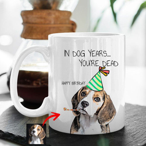 Dog Years Birthday Gift Mug For Dog Lovers