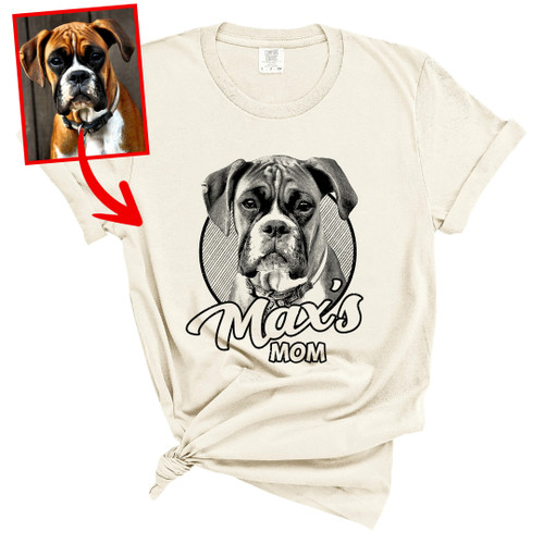Personalized Dog Sketch Comfort Color Unisex T-shirt