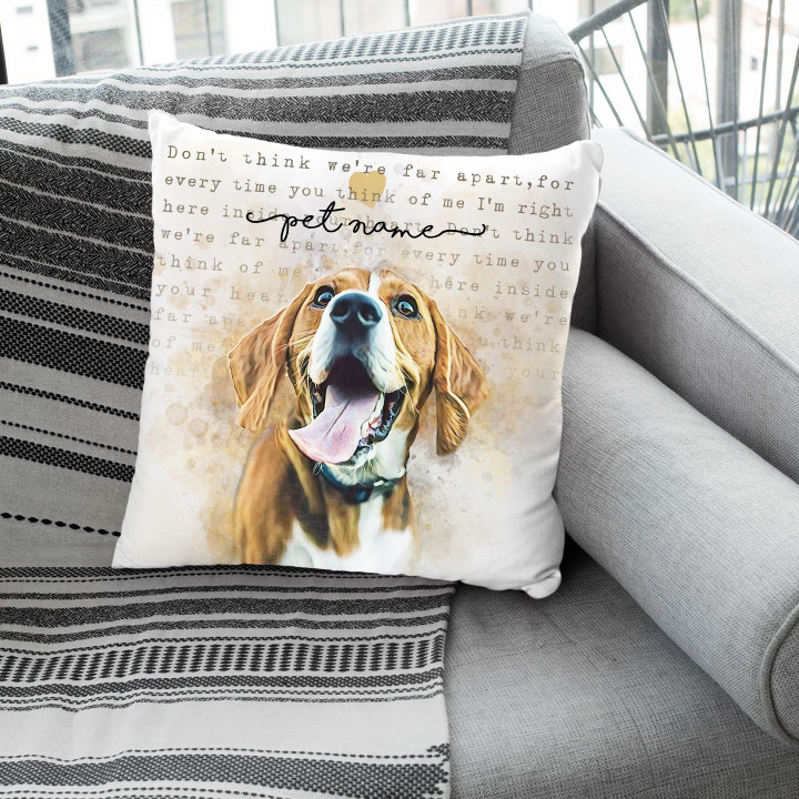 Personalized Sympathy Dog Loss Pet Portrait Memorial Gift Pillow Case