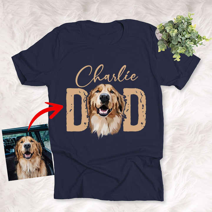 Personalized Dog Dad T-shirt Gift For Father's Day, Mother's Day, Girlfriend, Dog Owners, Birthday Gift For Boyfriend, Dad