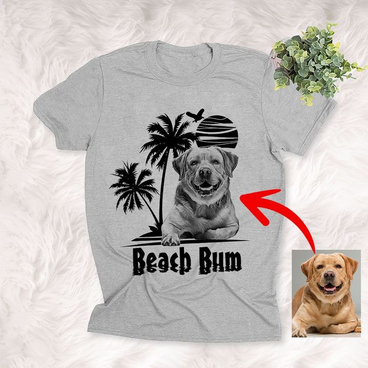 Beach Bum Beach Vacation Summer Vibes Dog Unisex T-shirt, Gift for Dog Owners
