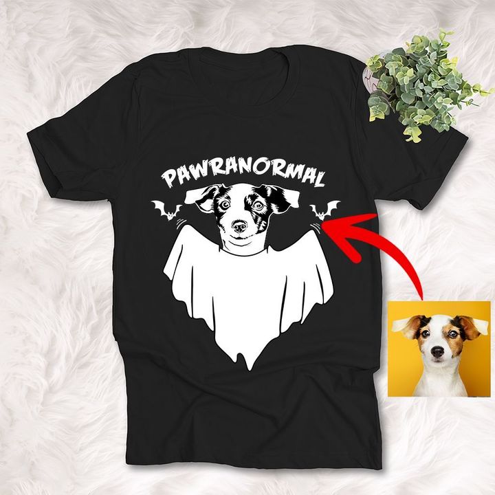 Pawranomal Ghost Dog Customized Unisex T-Shirt Gift For Halloween, Spooky Dog Lover