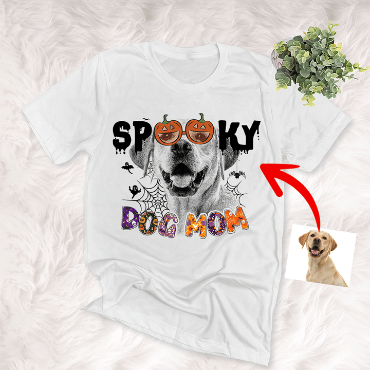 Customized Spooky Dog Mom Dog Sketch T-Shirt Gift For Halloween, Spooky Dog Lover