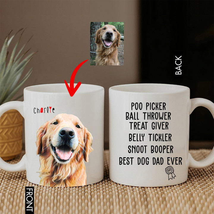 Customized Best Dog Dad Mug, Pet Mug - Gift For Father's Day Mugs