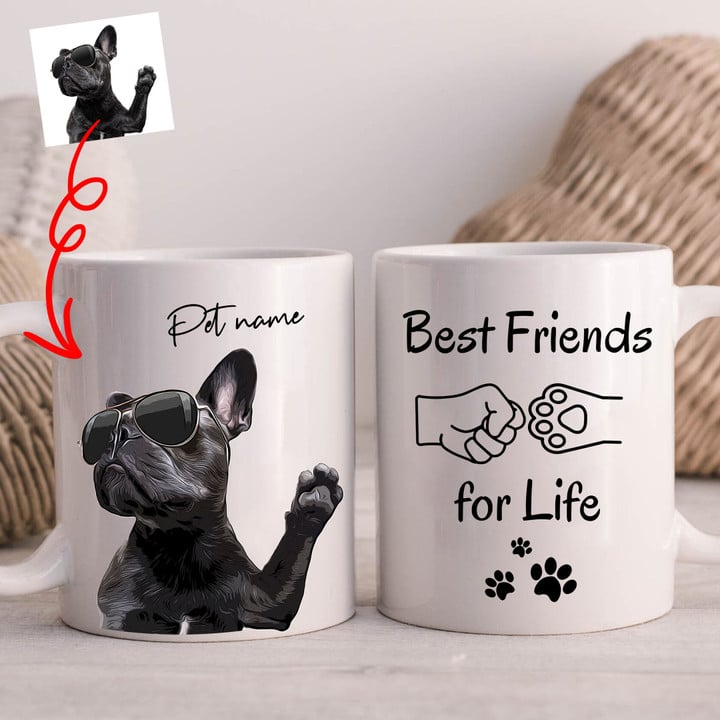 Best Friend For Life Custom Mug For Dog Lovers Cat Lovers