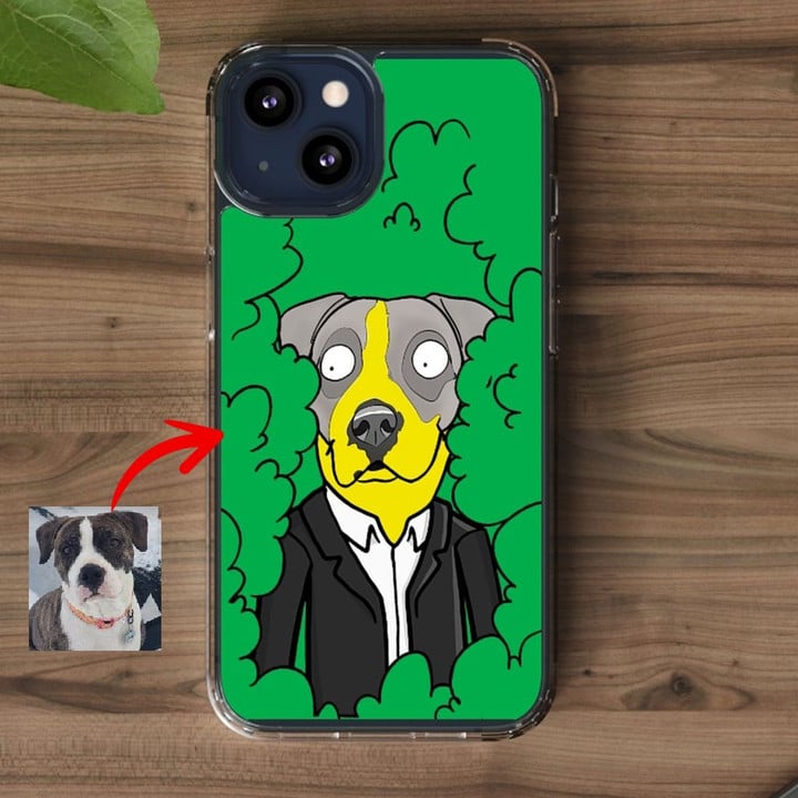 Custom Dog Clear Phone Case, Pet Colorful Portrait Clear Phone Case
