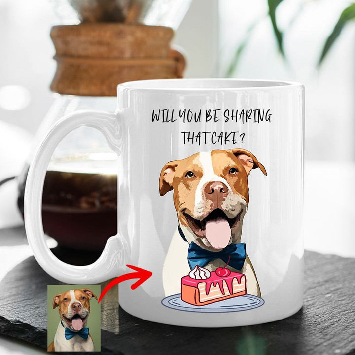 Will You Be Sharing That Cake Funny Custom Dog Birthday Mug