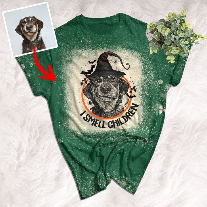 I Smell Children Customized Dog Bleached Shirt For Dog Lovers