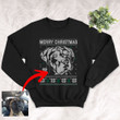 Personalized Pet Portrait Unisex Sweater Shirt Gift For Dog Lovers, Dog Mom, Dog Dad, Pet Owners On Christmas