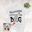 Hold My Drink I Gotta Pet This Dog Customized Pet Portrait Sketch Funny Unisex Adult T-shirt For Pet Lovers