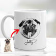 Personalized Pet Fur-Baby Pencil Sketch Mug For Pet Owners