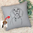Personalized Dog Portrait Hand Drawing Men & Women Pillow Case for Dog Lovers, Dog Parents, Gift for Dog Lover