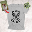 Personalized Pet Pencil Sketch T-shirt - My Spirit Animal Unisex Adult T-shirt For Pet Owners