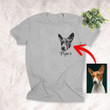 Digital Design Dog Portrait Unisex T-shirt Gift For Dog Moms, Dog Dads, Birthday's Gift For Dog Owners