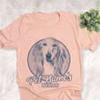 Personalized Afghan Hound Dog Shirts For Human Bella Canvas Unisex T-shirt For Dog Mom, Dog Dad Heather Peach