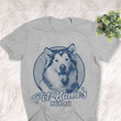 Personalized Alaskan Malamute Dog Shirts For Human Bella Canvas Unisex T-shirt For Dog Mom, Dog Dad Athletic Heather