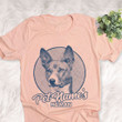 Personalized Basenji Dog Shirts For Human Bella Canvas Unisex T-shirt Heather Peach