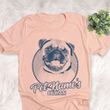 Personalized Pug Dog Shirts For Human Bella Canvas Unisex T-shirt Heather Peach